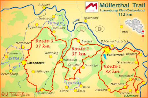 Mullerthal Trail map